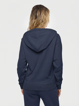 Felpa cotone zip frontale, con cappuccio