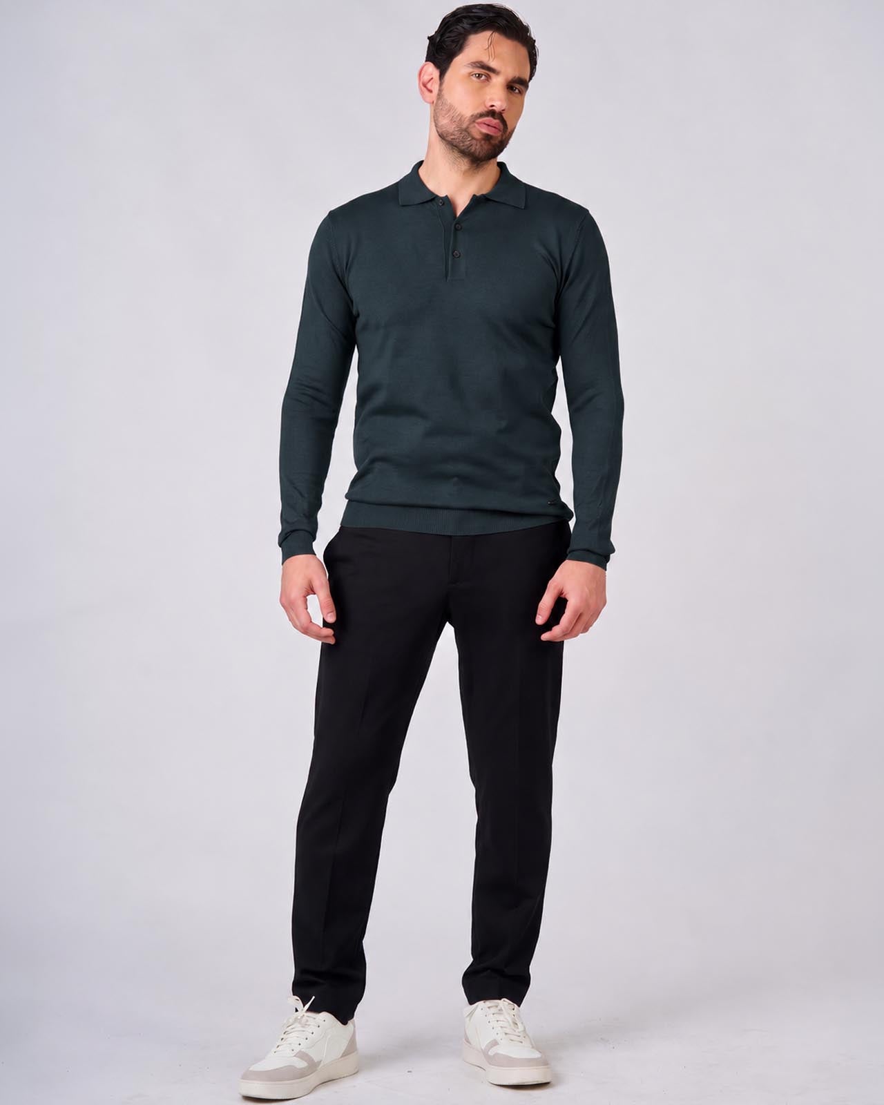 Maglia polo manica lunga