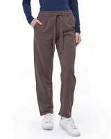Pantaloni in felpa barrel con ricamo