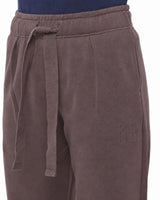Pantaloni in felpa barrel con ricamo