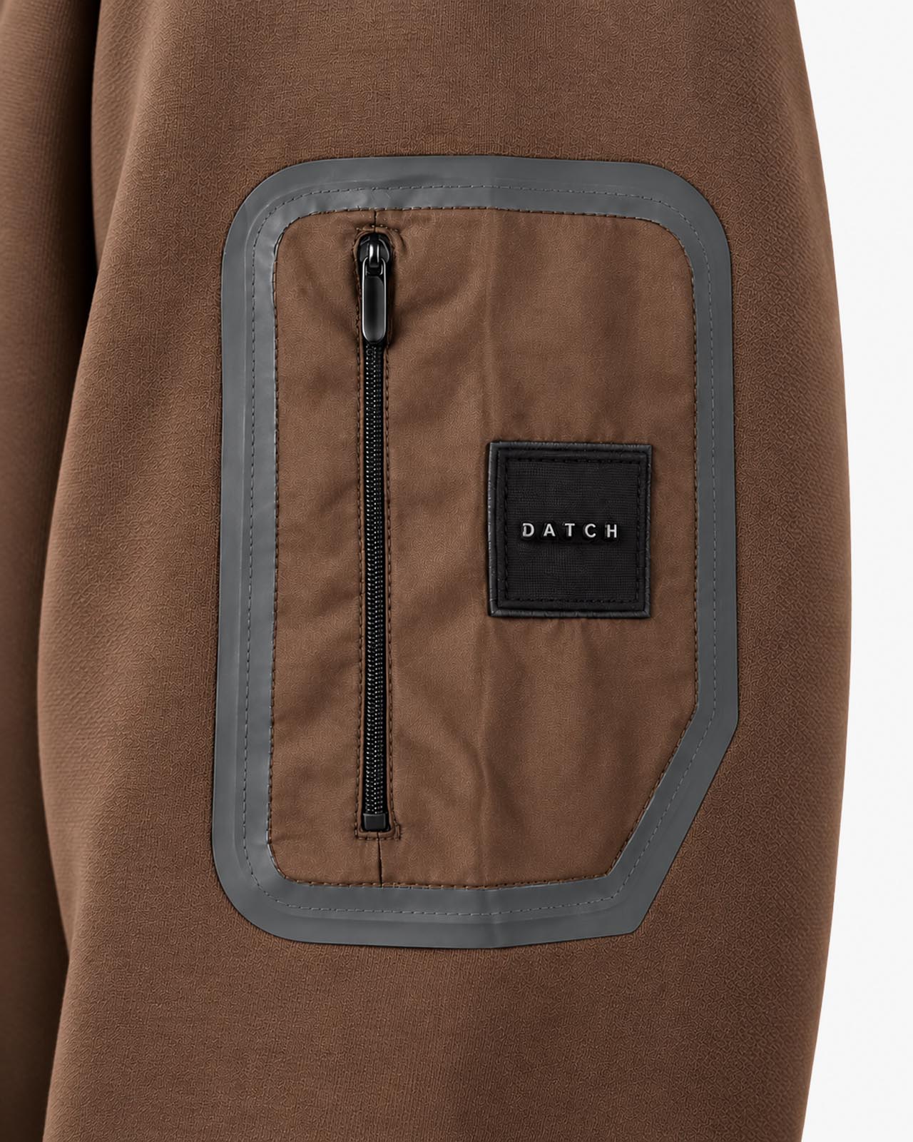 Felpa girocollo in interlock con inserti in nylon