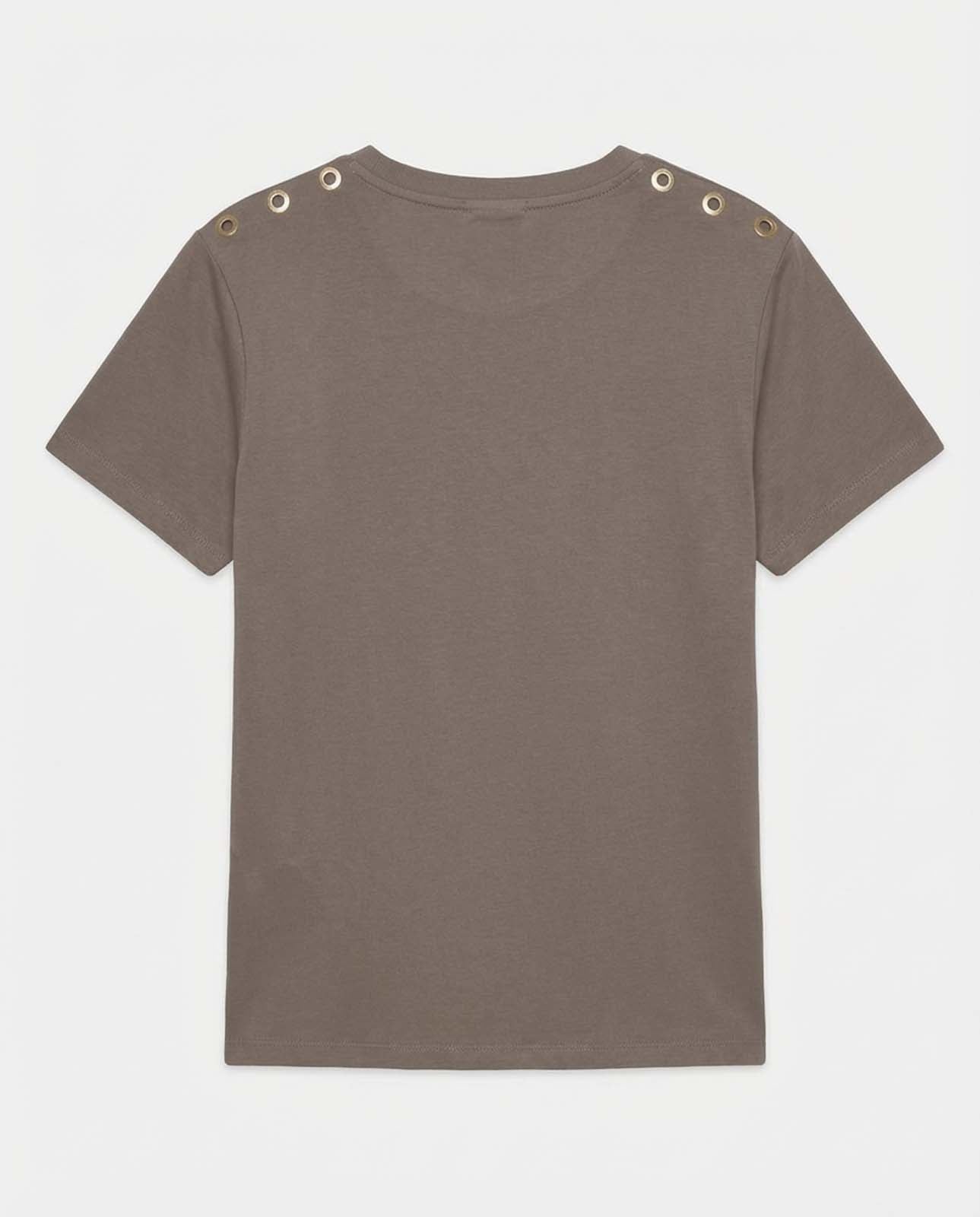 T-shirt con ricamo in cotone