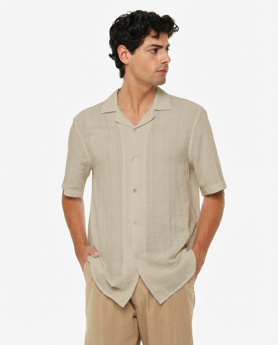 Camicia bowling con maniche corte