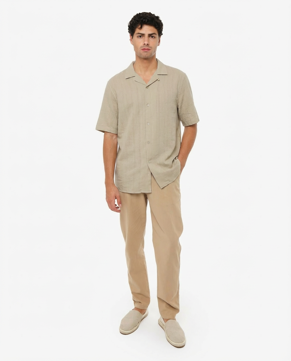 Camicia bowling con maniche corte