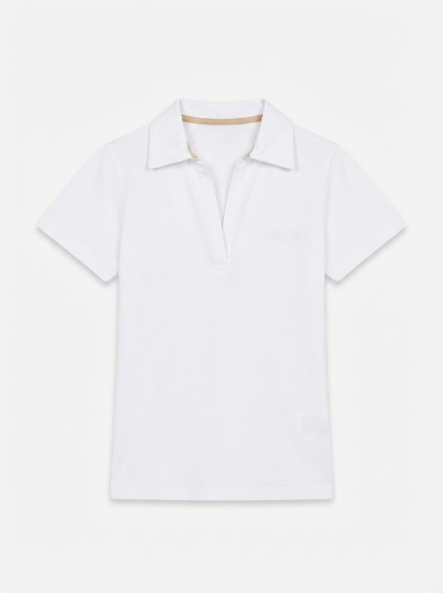 T-shirt mezze maniche con colletto polo