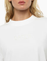 T-shirt cropped taglio over in cotone