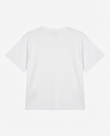 T-shirt stampa mylar cropped in cotone