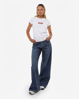 T-shirt con ricamo in cotone