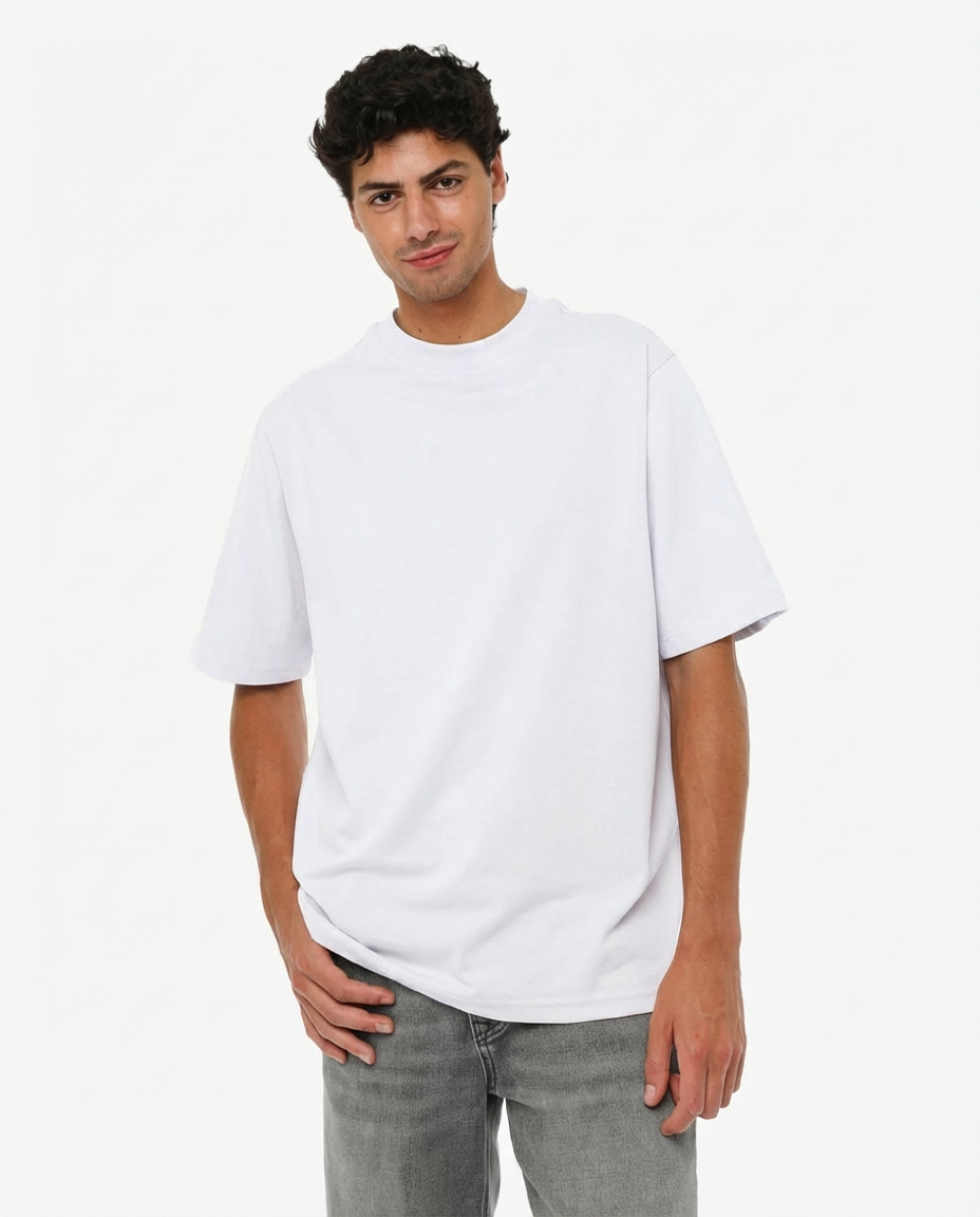 T-shirt cotone girocollo, manica corta, relaxed fit