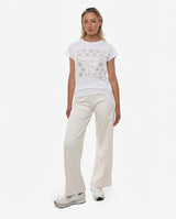 T-shirt con paillettes in cotone