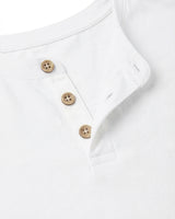 T-shirt cotone collo serafino, manica corta