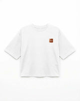 T-shirt stampa mylar con strass in cotone