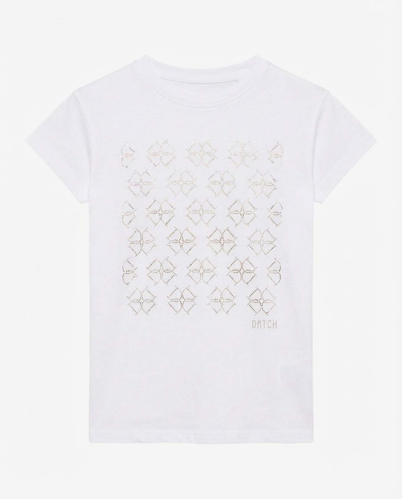 T-shirt con paillettes in cotone