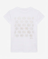 T-shirt con paillettes in cotone
