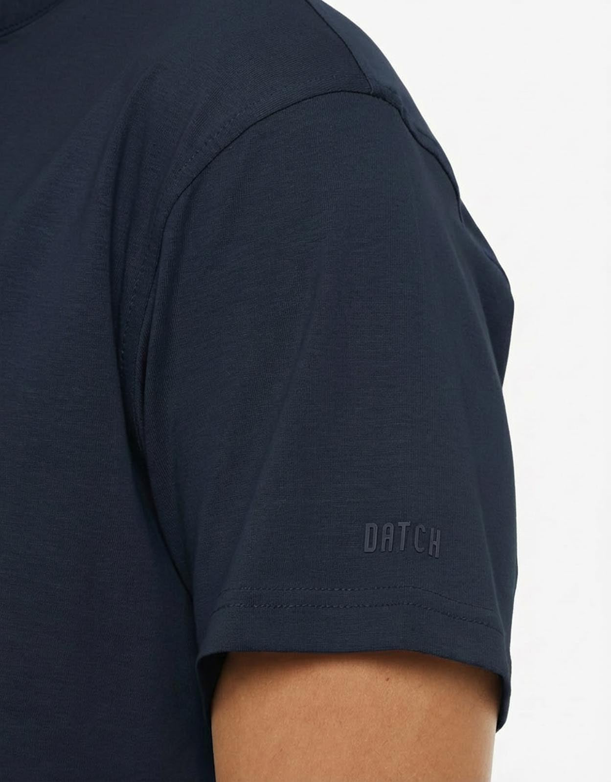 T-shirt cotone collo serafino, manica corta