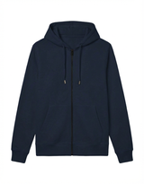 Felpa zip frontale, con cappuccio cotton