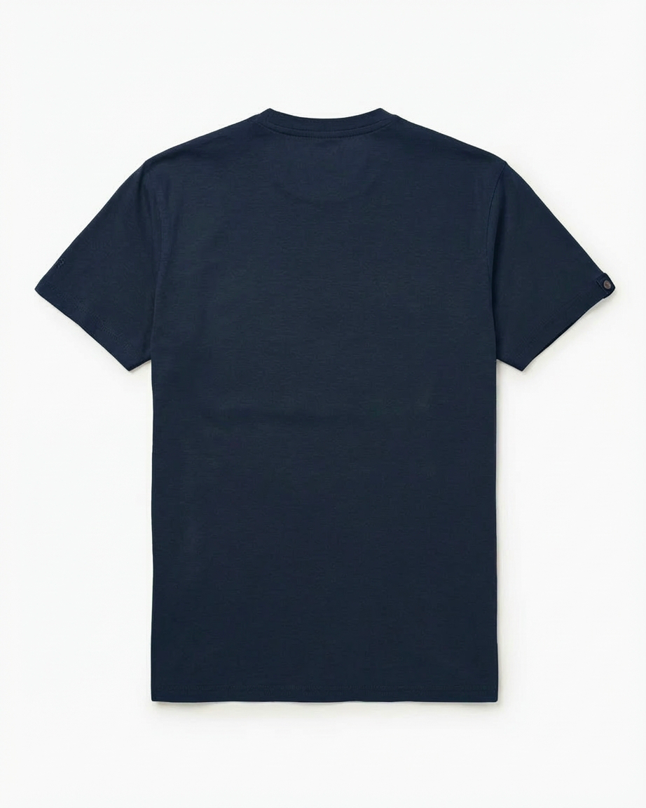 T-shirt cotone collo serafino, manica corta