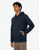 Felpa zip frontale, con cappuccio cotton