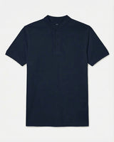 Polo collo serafino, manica corta in cotton