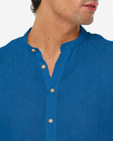 Camicia in lino - Collo serafino