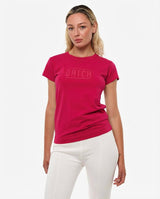 T-shirt con stampa in cotone stretch
