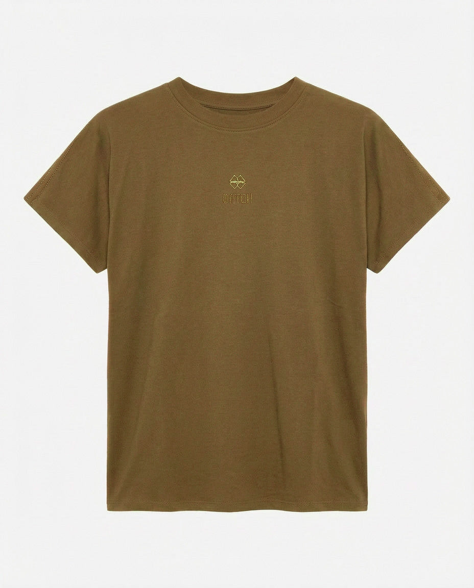 T-shirt ricamo lurex con strass in viscosa