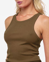 Canotta taglio slim con stampa in cotone stretch