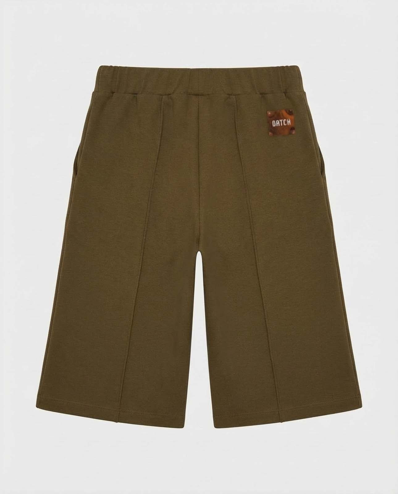 Bermuda stampa mylar taglio over in cotone stretch