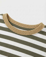 T-shirt a righe taglio over in viscosa