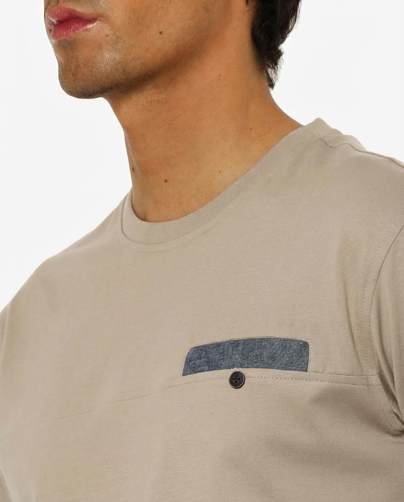 T-shirt girocollo, manica corta in cotone