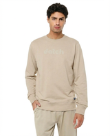 Felpa girocollo stampa tono su tono