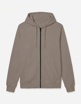 Felpa zip frontale, con cappuccio cotton