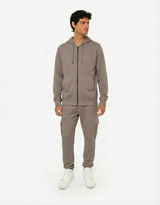 Felpa zip frontale, con cappuccio cotton