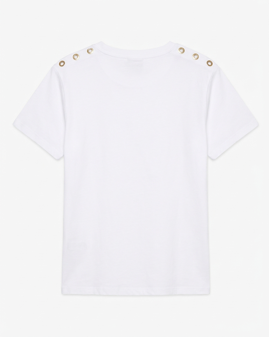 T-shirt con ricamo in cotone