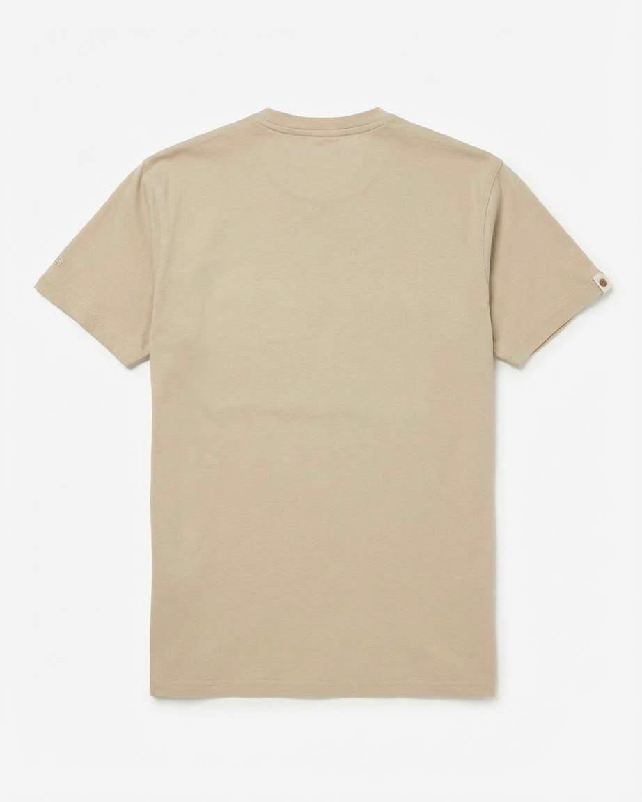 T-shirt cotone collo serafino, manica corta