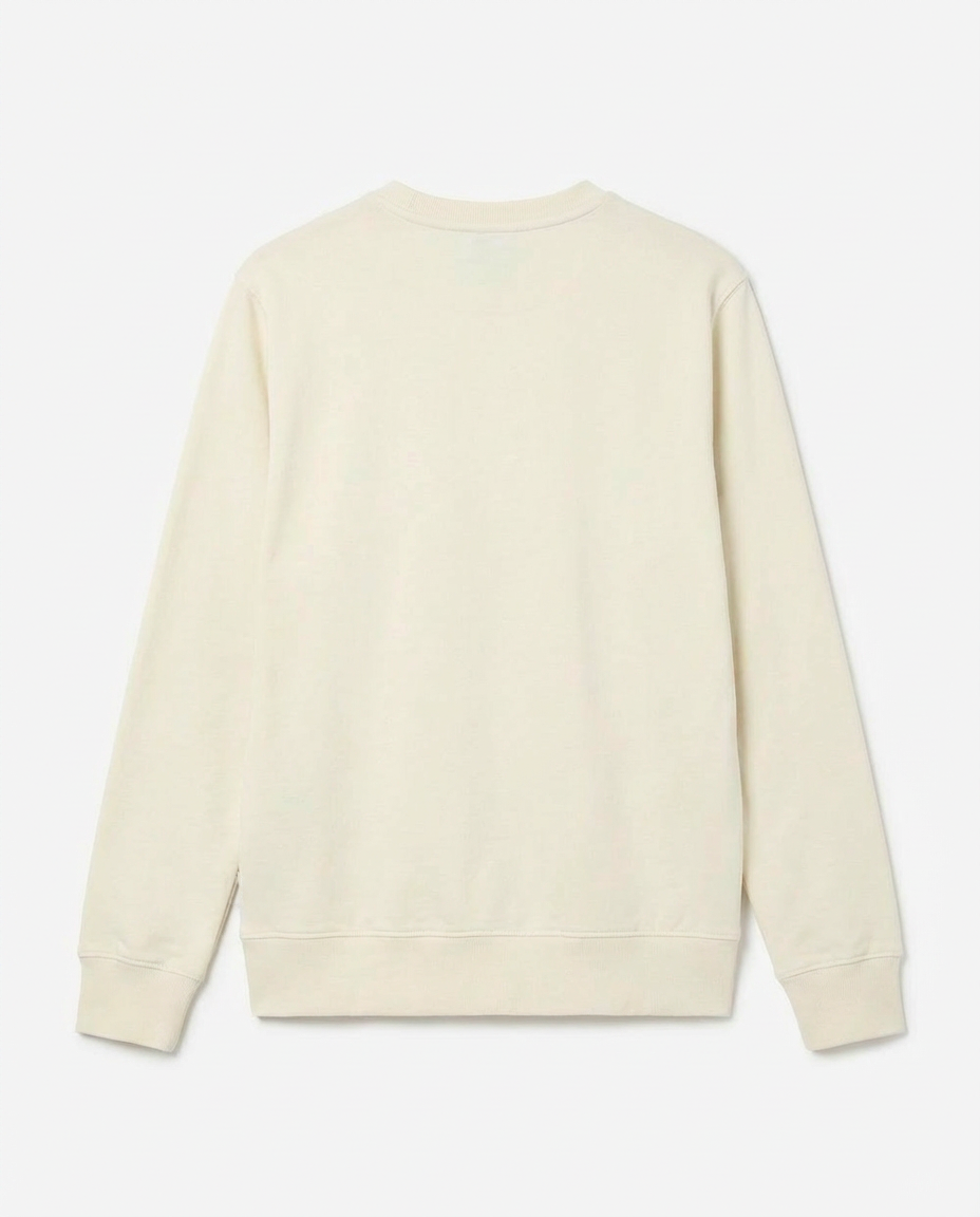 Felpa girocollo stampa tono su tono