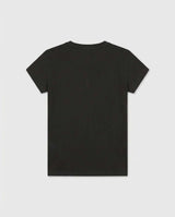 T-shirt con paillettes con stampa in cotone