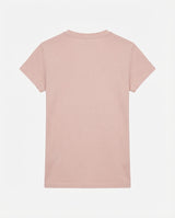 T-shirt con paillettes con stampa in cotone