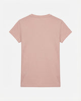 T-shirt con paillettes con stampa in cotone