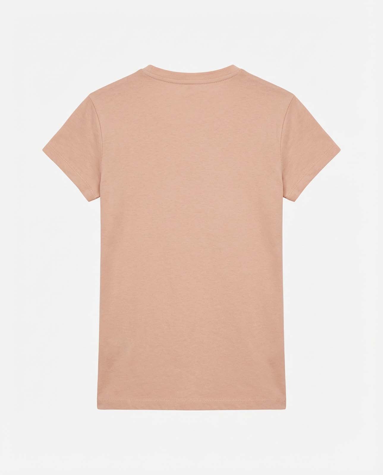 T-shirt con paillettes con stampa in cotone