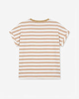 T-shirt a righe taglio over in viscosa