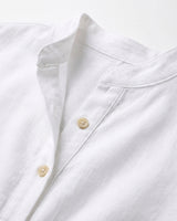Camicia collo coreano in lino Rose Moro