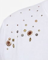 T-shirt forata in Cotone