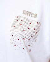 T-shirt con strass in cotone