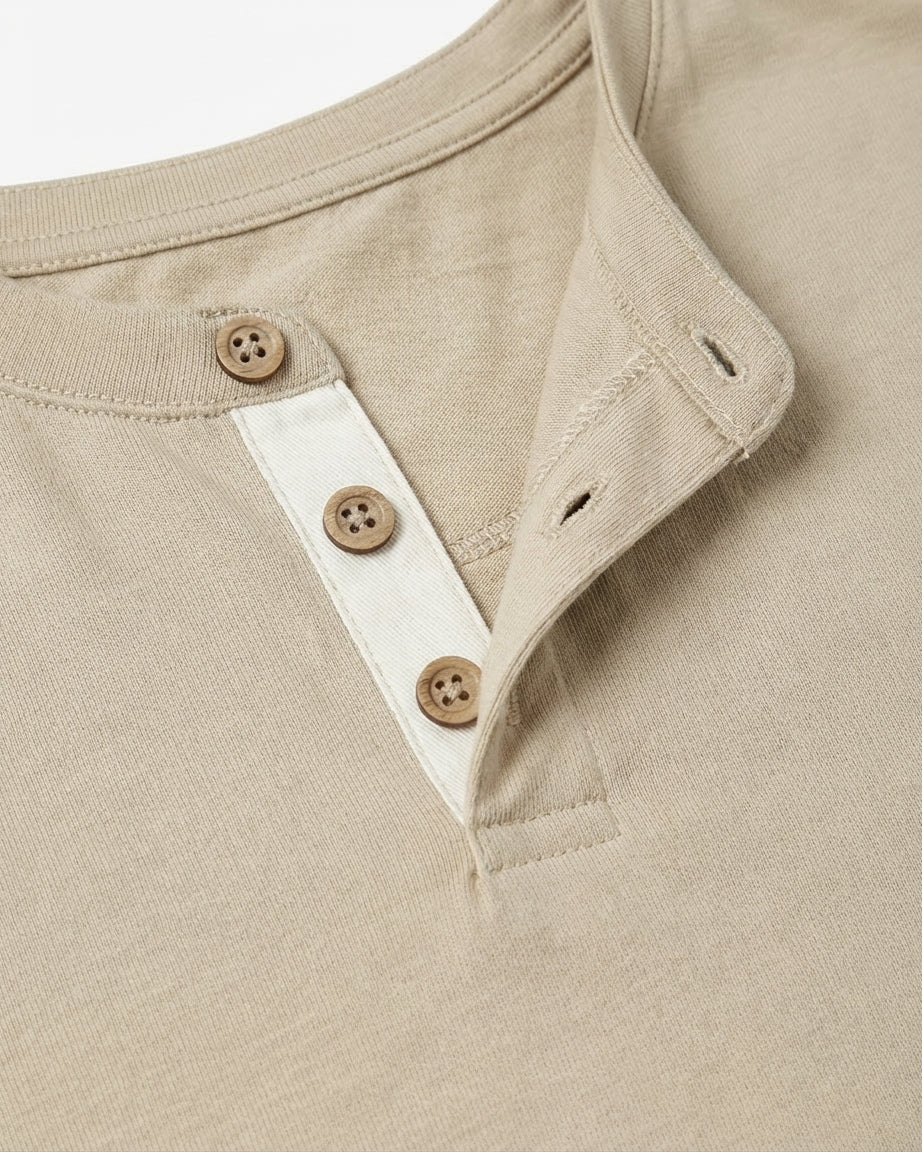 T-shirt cotone collo serafino, manica corta