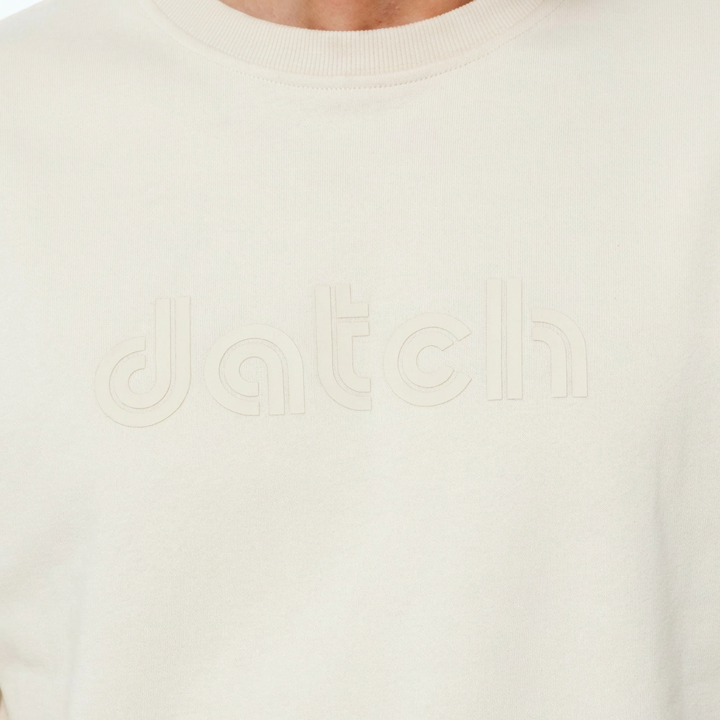 Felpa girocollo stampa tono su tono