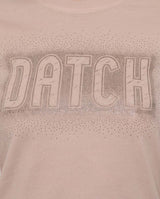 T-shirt con paillettes con stampa in cotone