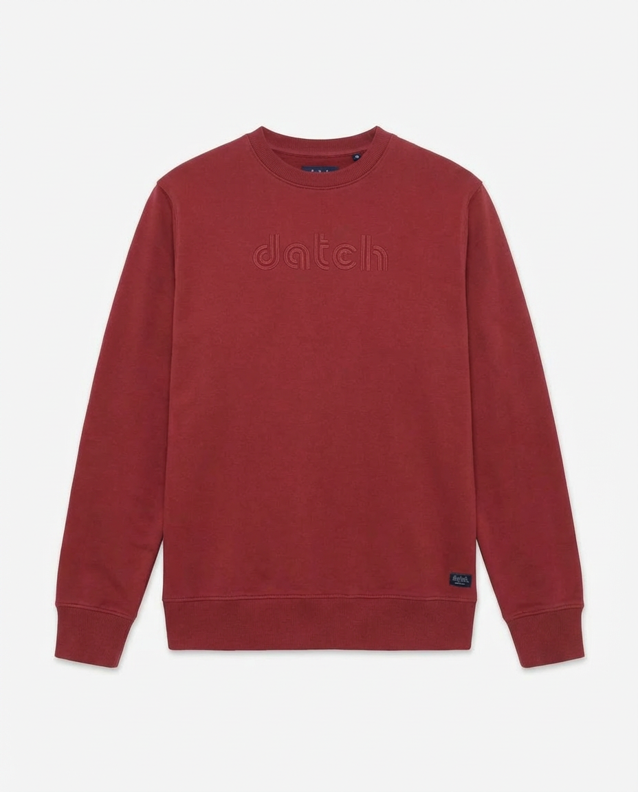 Felpa girocollo stampa tono su tono