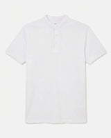 Polo collo serafino, manica corta in cotton
