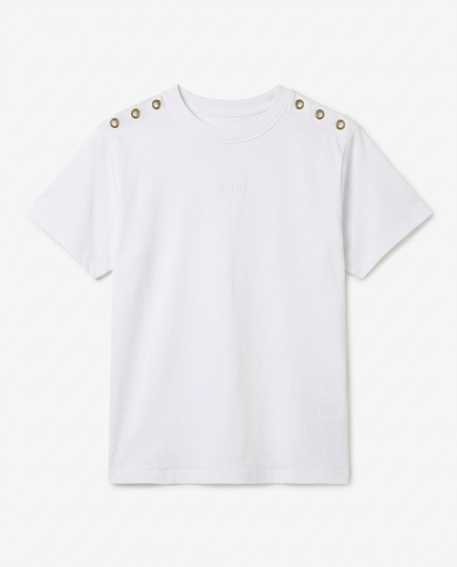 T-shirt con ricamo in cotone